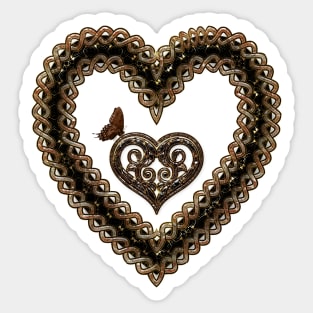 Wonderful celtic knot heart with butterflies Sticker